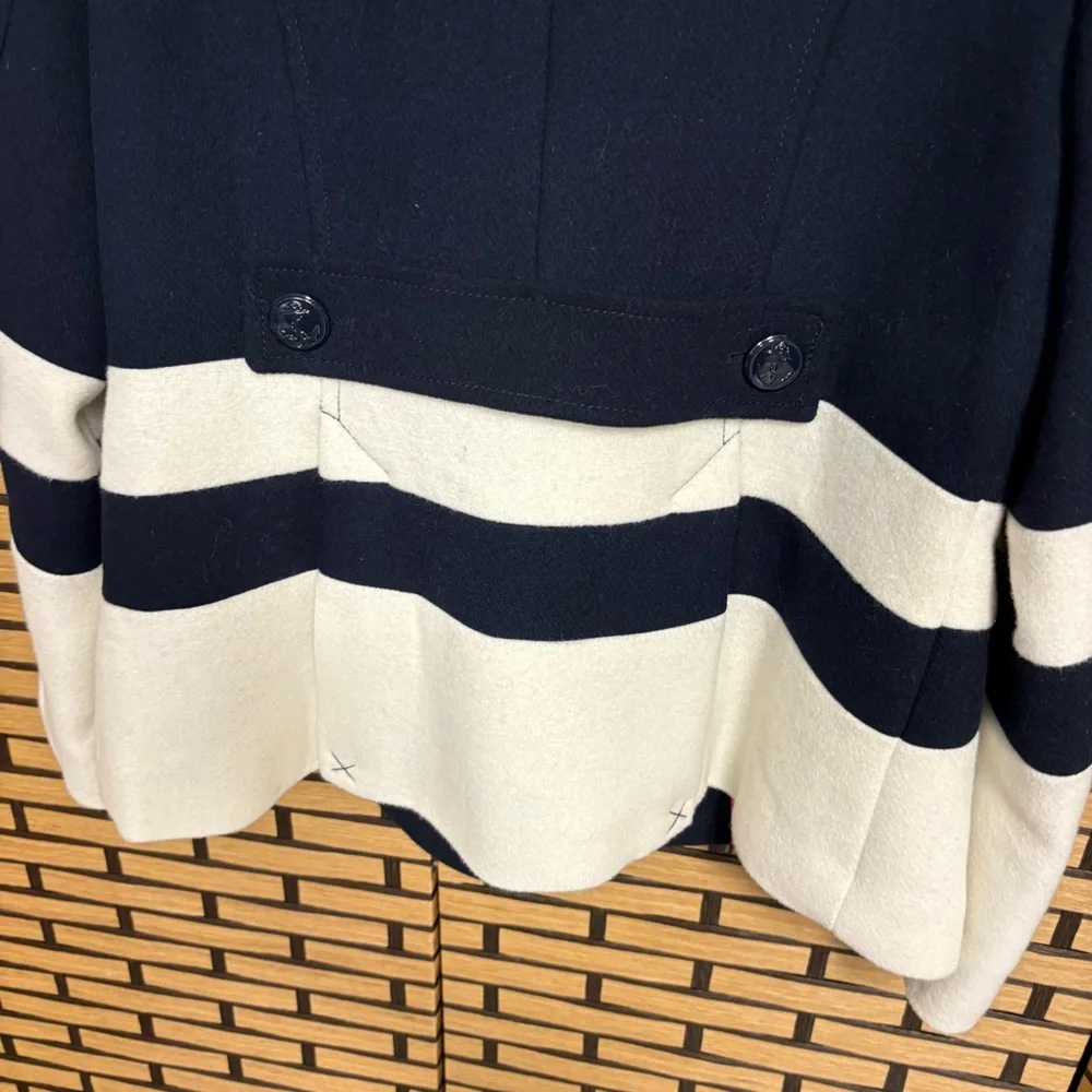 JCPenny Navy Wool Blend Coat‎ Size Large